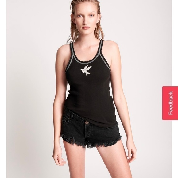 One teaspoon WORN BLACK BONITAS LOW WAIST DENIM SHORT 28 - Picture 2 of 14
